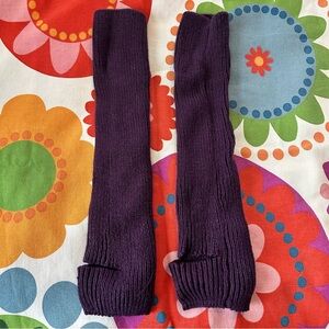 Purple leg warmers
